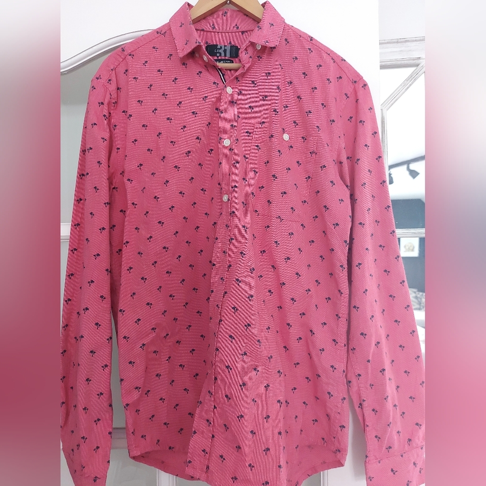 Simons Le 31 Patterned Button-Down Shirt.